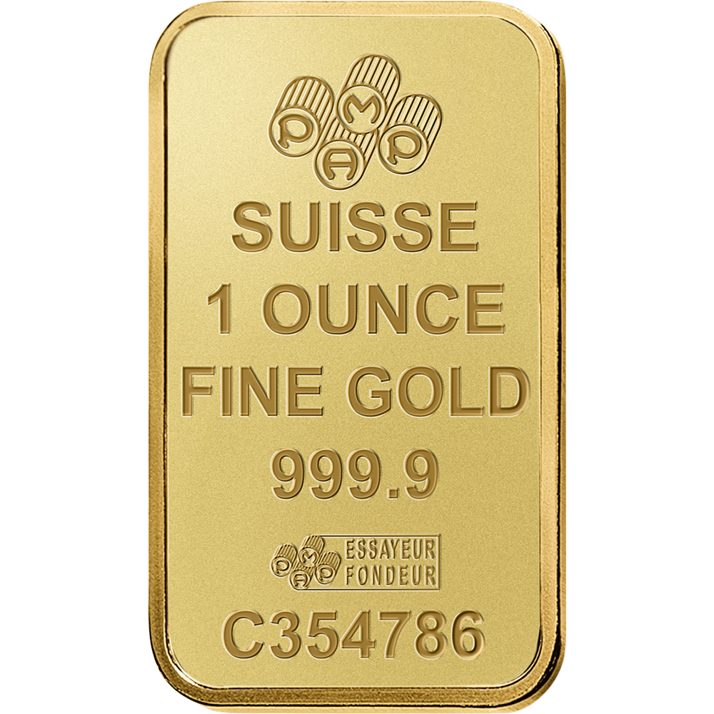 PAMP Suisse Gold Minted Bar 1oz — IRS-approved for Gold IRA